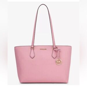 New Michael Kors Sheila Large Tote Saffiano Leather Carnation
